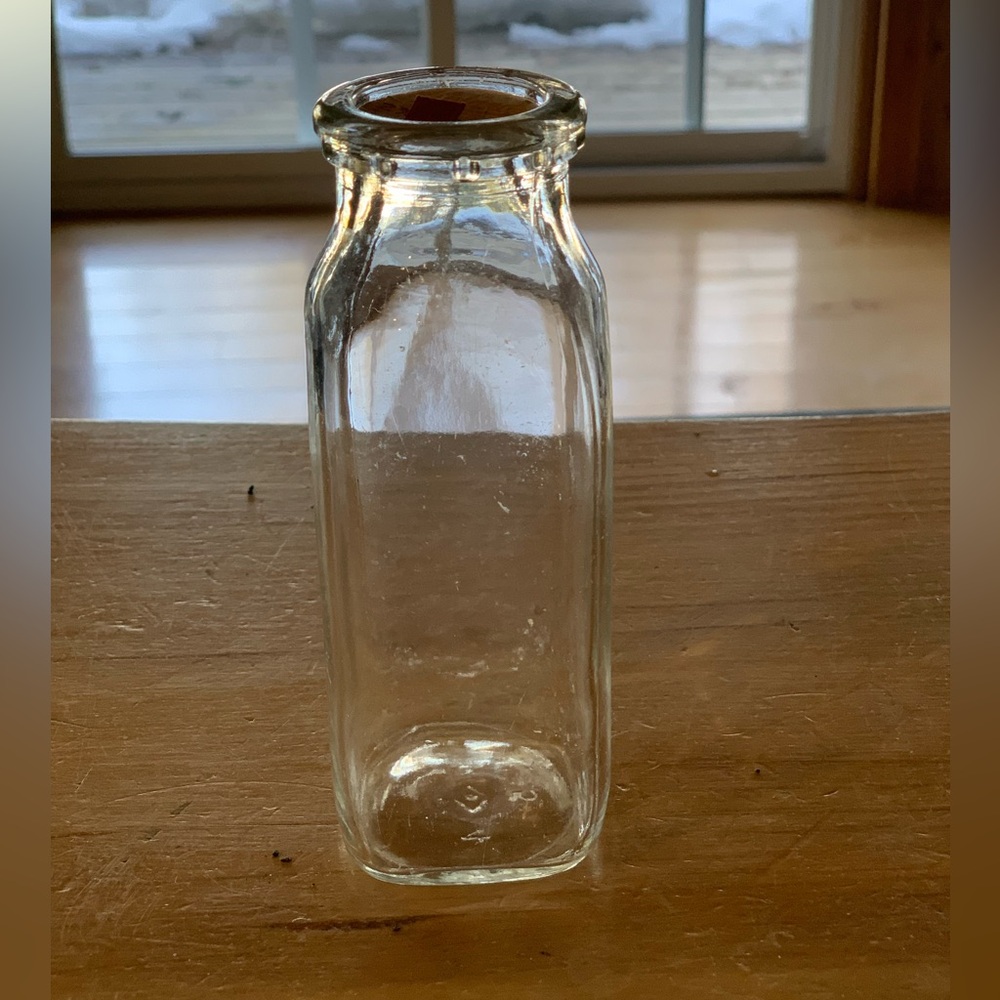 DURA GLAS HALF PINT MILK BOTTLE | Vintage Half Pint Bottle with Uplands Stopper